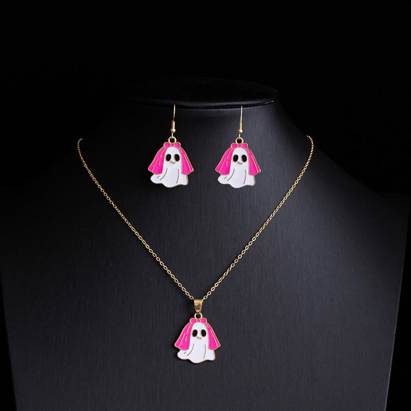 Wholesale Gothic Punk  Earring Necklace Set