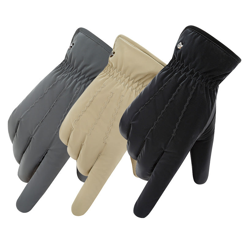 Wholesale Men's Winter Cloud Fleece Warm Cycling Reflective Waterproof Windproof Ski Gloves