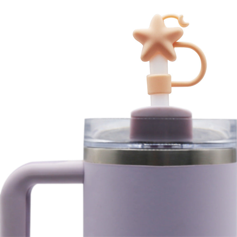 Wholesale 3pcs PVC 3D cartoon 8-10mm environmentally friendly straw cap