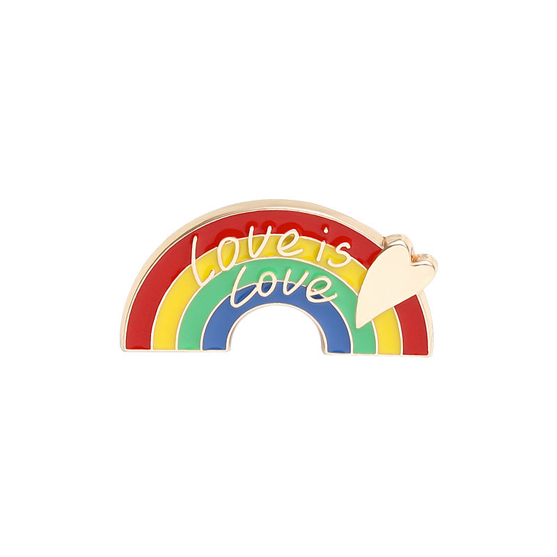 Wholesale Alloy Heart Cloud LGBT Rainbow Brooch