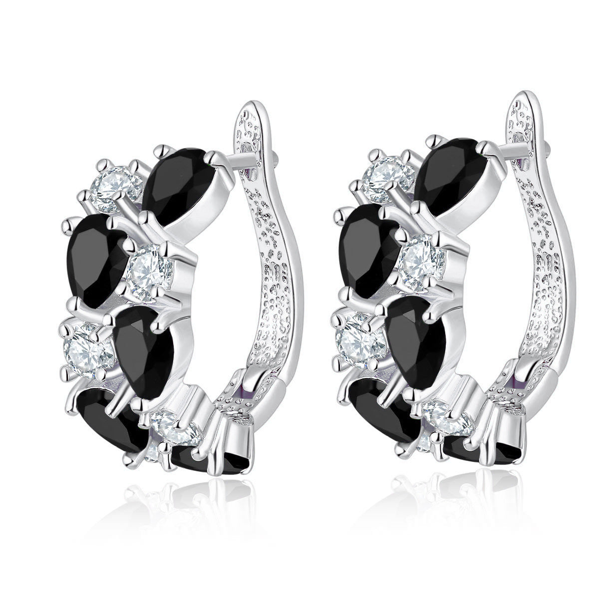 Wholesale Colorful Crystal Zircon Rose Gold Earrings