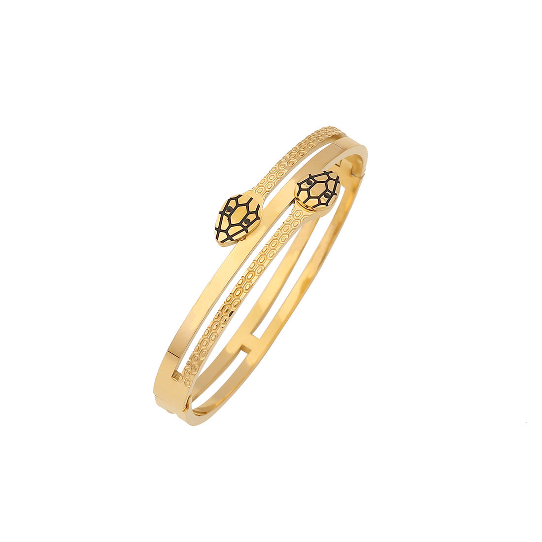 Wholesale full diamond snake bracelet zircon flower stainless steel jewelry