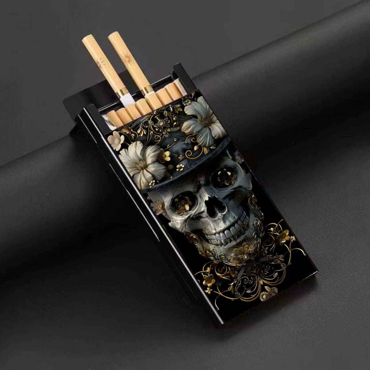 Wholesale Metal Fine Tube Anti Drop and Moisture-proof Painted Creative Cigarette Box