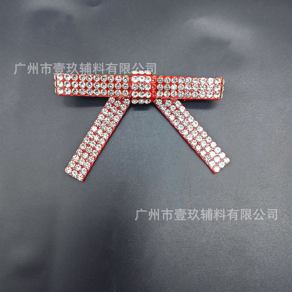 Wholesale 5pcs Hot melt adhesive bow tie for rhinestones DIY Patches