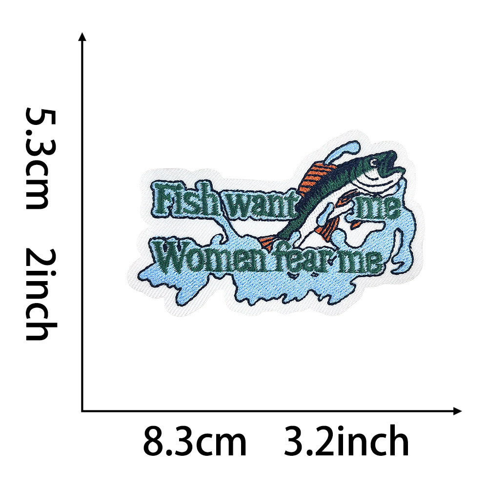Wholesale Summer Beach Outdoor Seahorse Planet Surfboard Embroidery DIY Patches