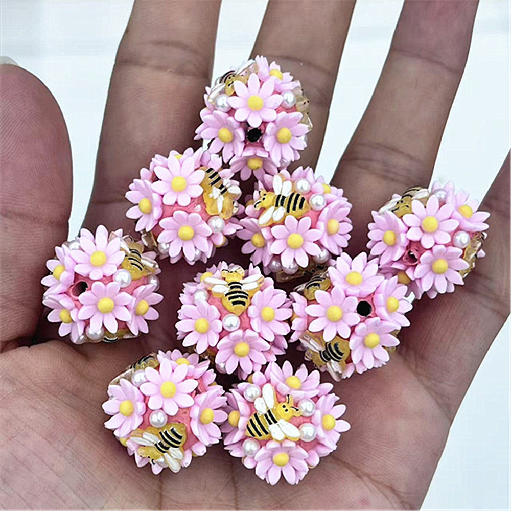 Wholesale 30pcs/pack Heavy clay flower ball DIY beaded accessories