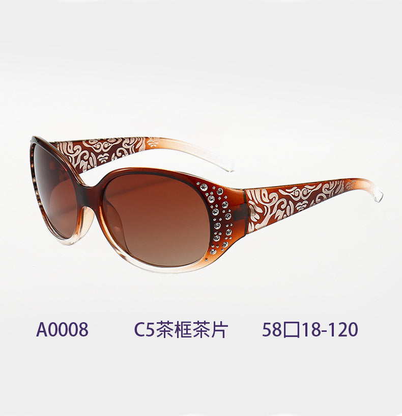 Wholesale Polarized diamond studded retro sunglasses