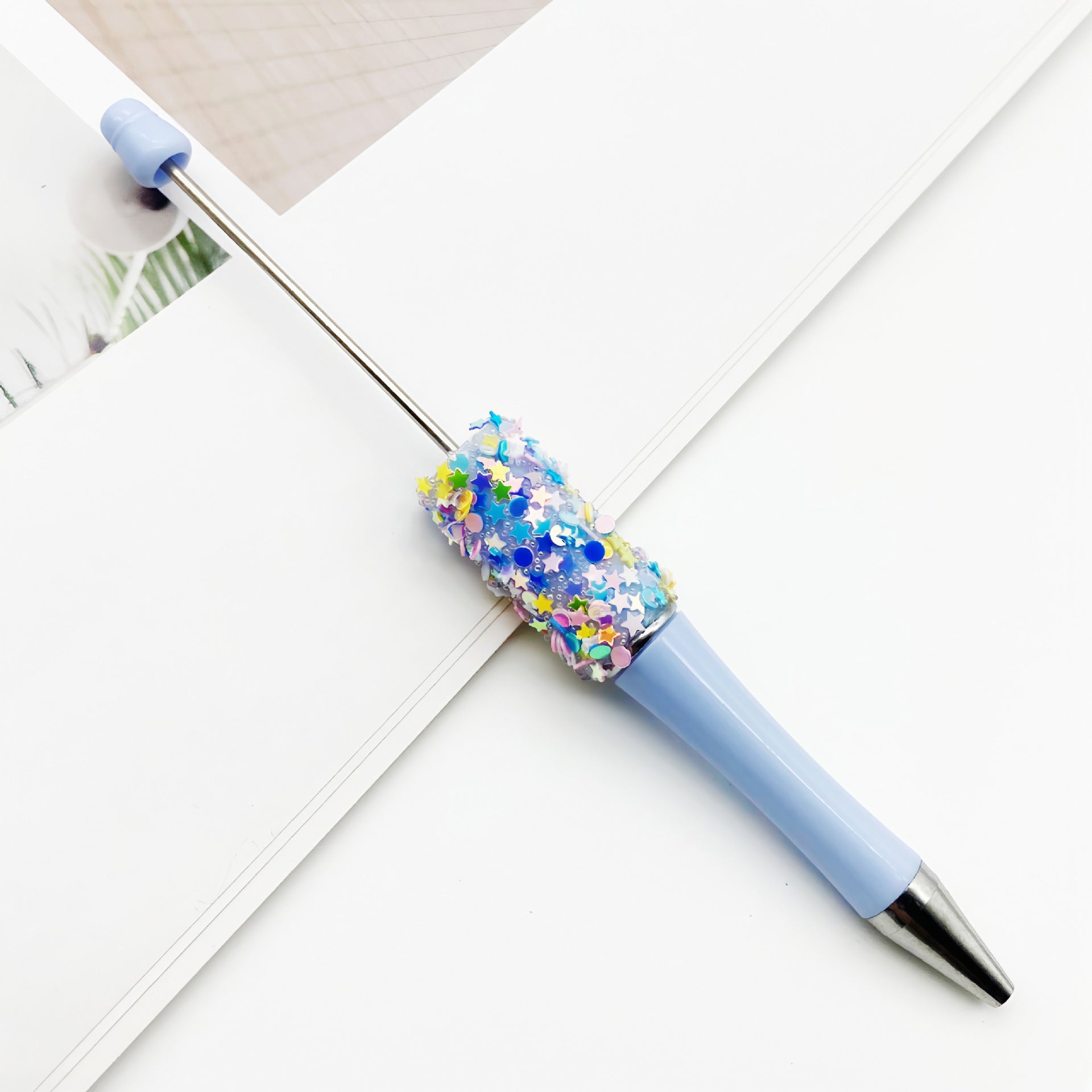 Wholesale 10 pcs DIY Sun, Moon and Star Bead Pen Multicolor Sequin Handmade Patches