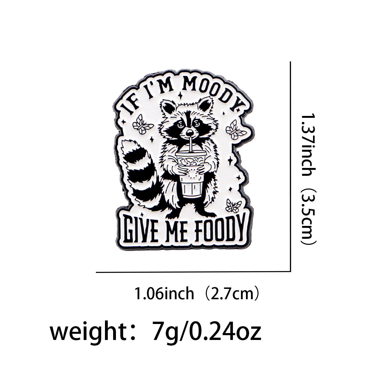 Wholesale Cartoon raccoon alpaca brooch metal badge jewelry