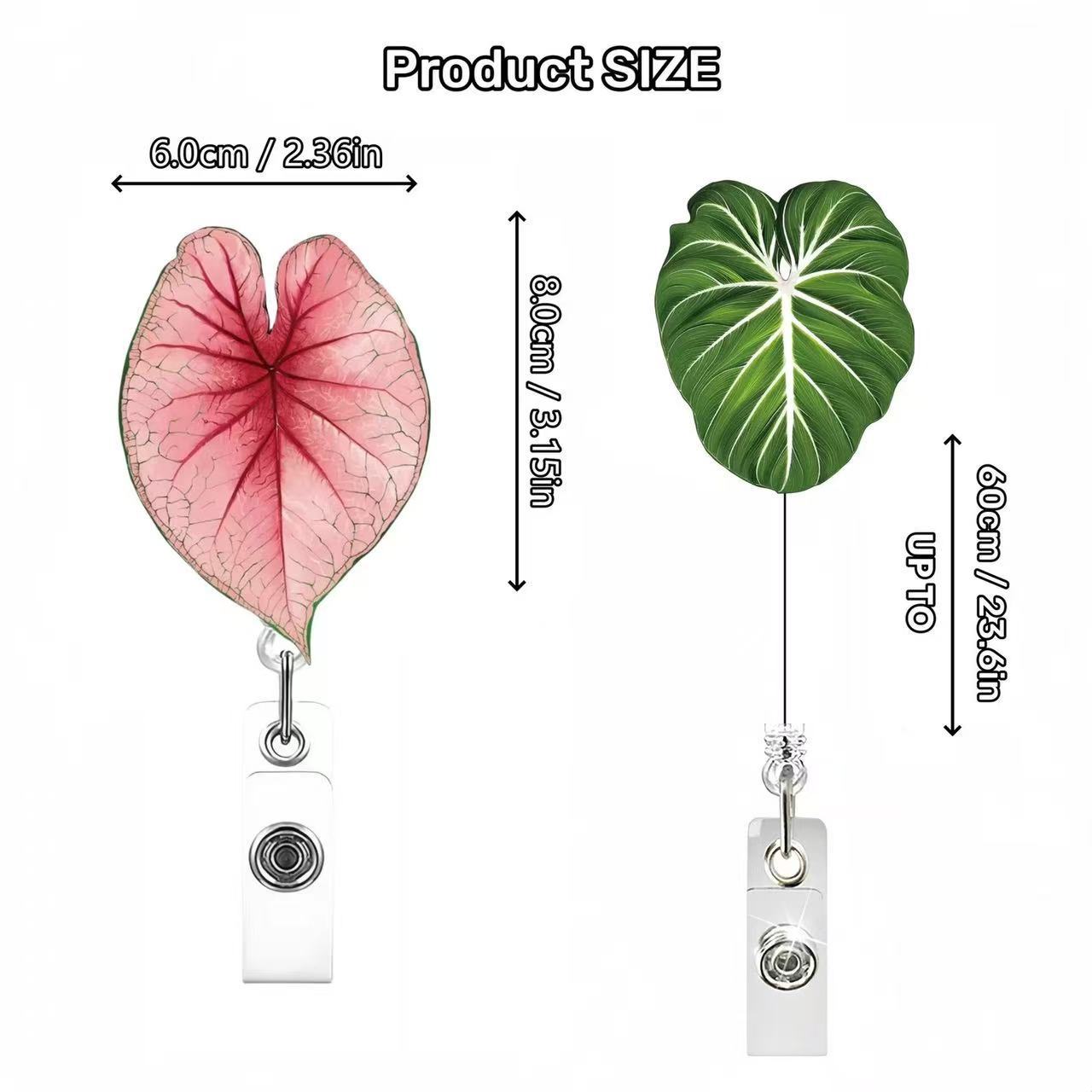 Wholesale Colorful leaves Badge Reels
