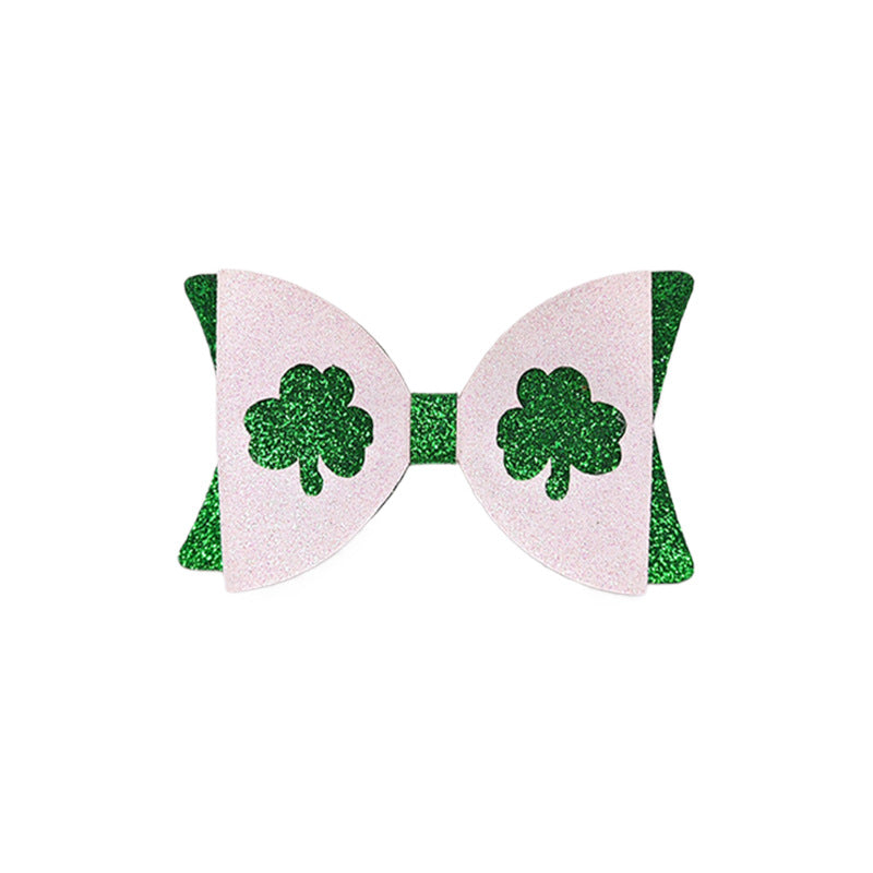 Wholesale St.  Patrick' s Day Clover Hat Bow Hair Accessories