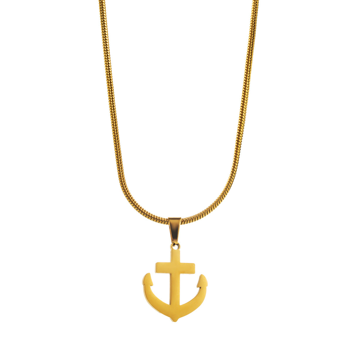 Wholesale Simple Geometric Design Exquisite Titanium Steel Necklace