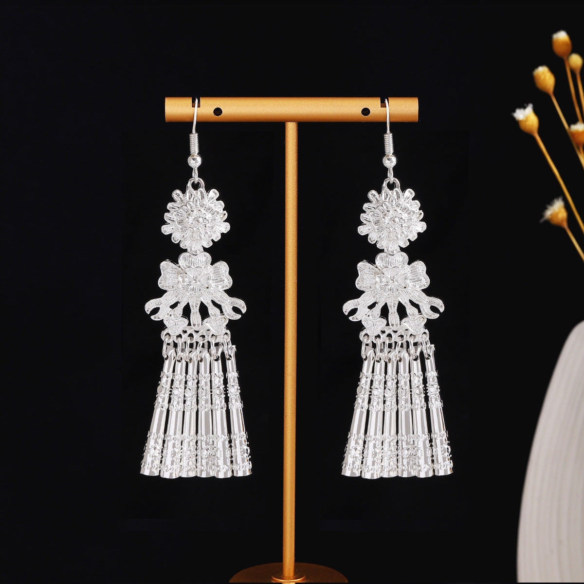 Wholesale Long tassel ethnic minority earrings