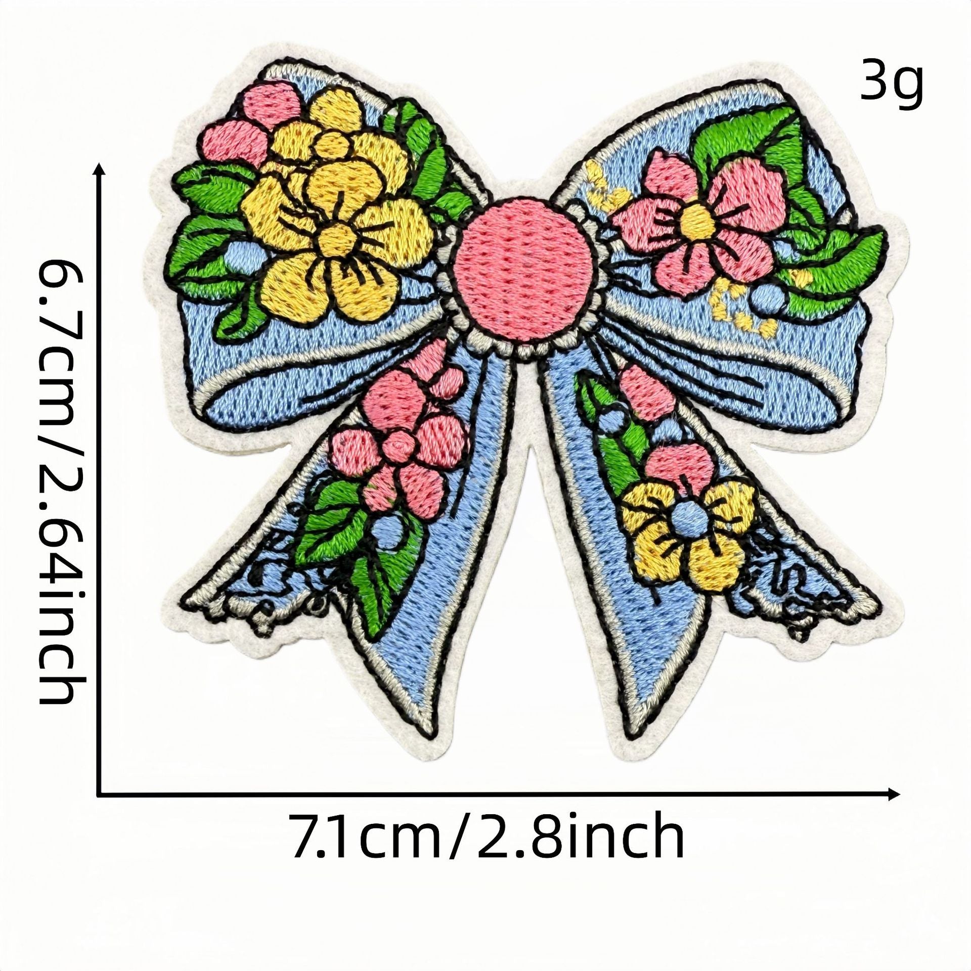 Wholesale Cloth Cartoon Bow Embroidery Patch Adhesive Iron On Decorative Applique For Bags And Clothing Everyday Use