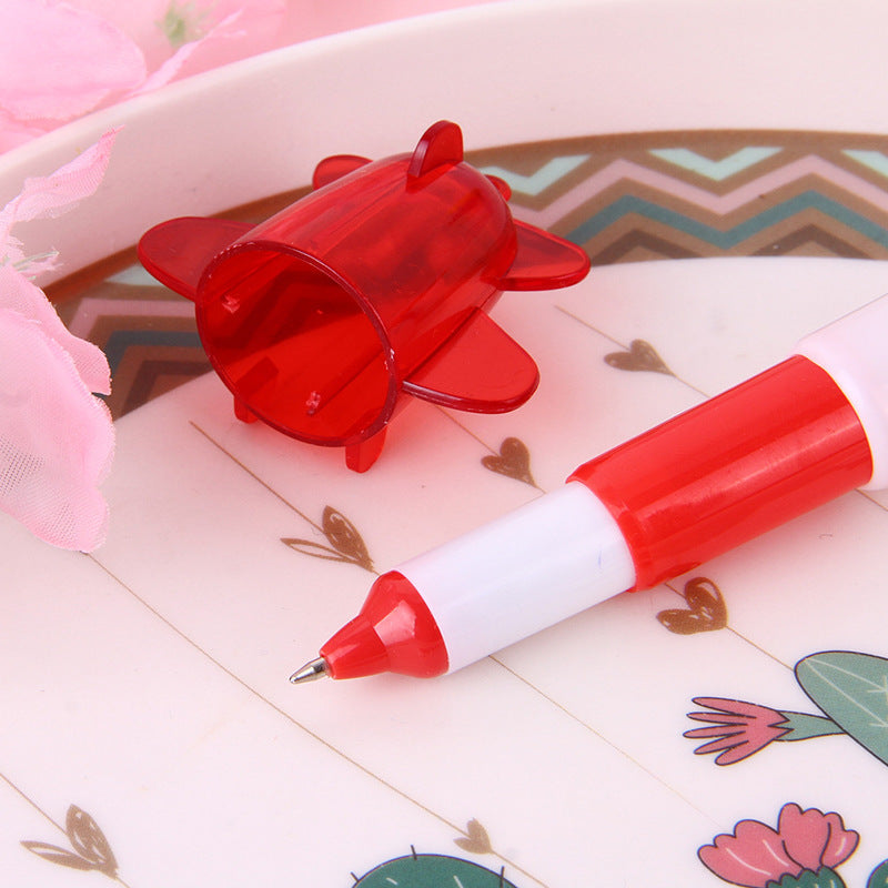 Wholesale Cute Cartoon Airplane Shape Candy Color Telescopic Ballpoint Pen