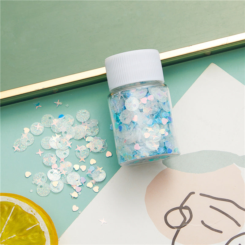 Wholesale DIY Handmade Material Crystal Drip Glue Starry Sky Mixed Glitter Gold Onion Sparkling Star Love Flowing Sand Filler
