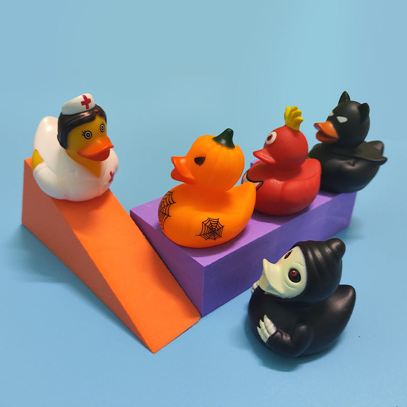 Wholesale 50pcs/pack  Halloween duck party decoration Halloween water toys duck gifts