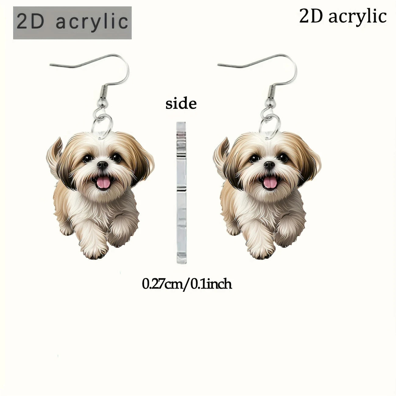 Wholesale Cartoon Pet Valentine' s Day Acrylic Earrings