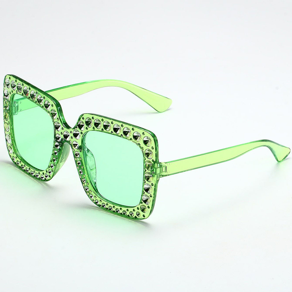 Wholesale Square Frame Diamond Retro Trendy Sunglasses