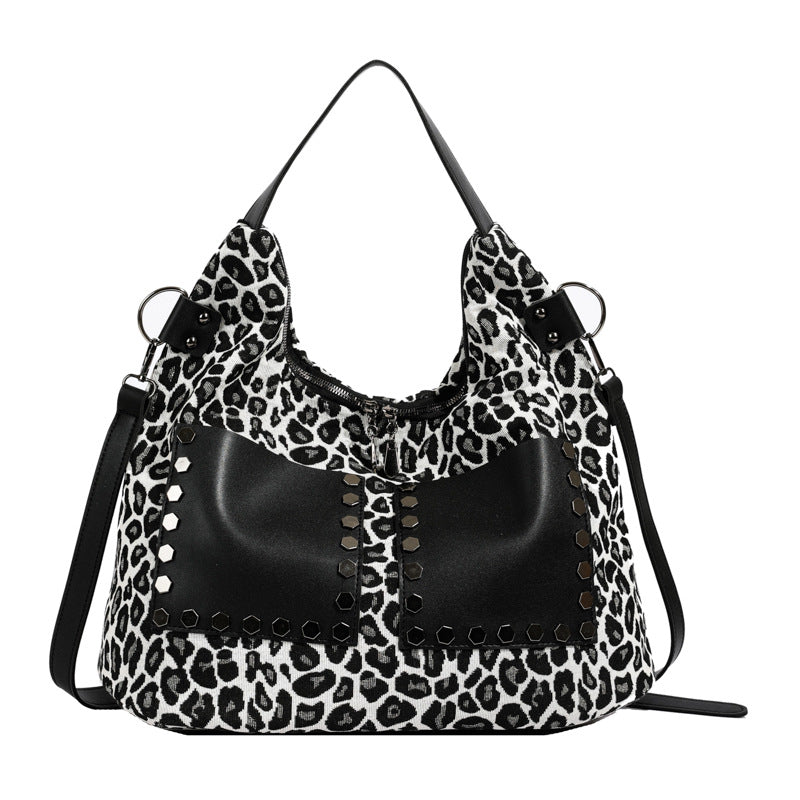 Wholesale Western Style Crossbody Large Capacity Leopard Print Shoulder Bag