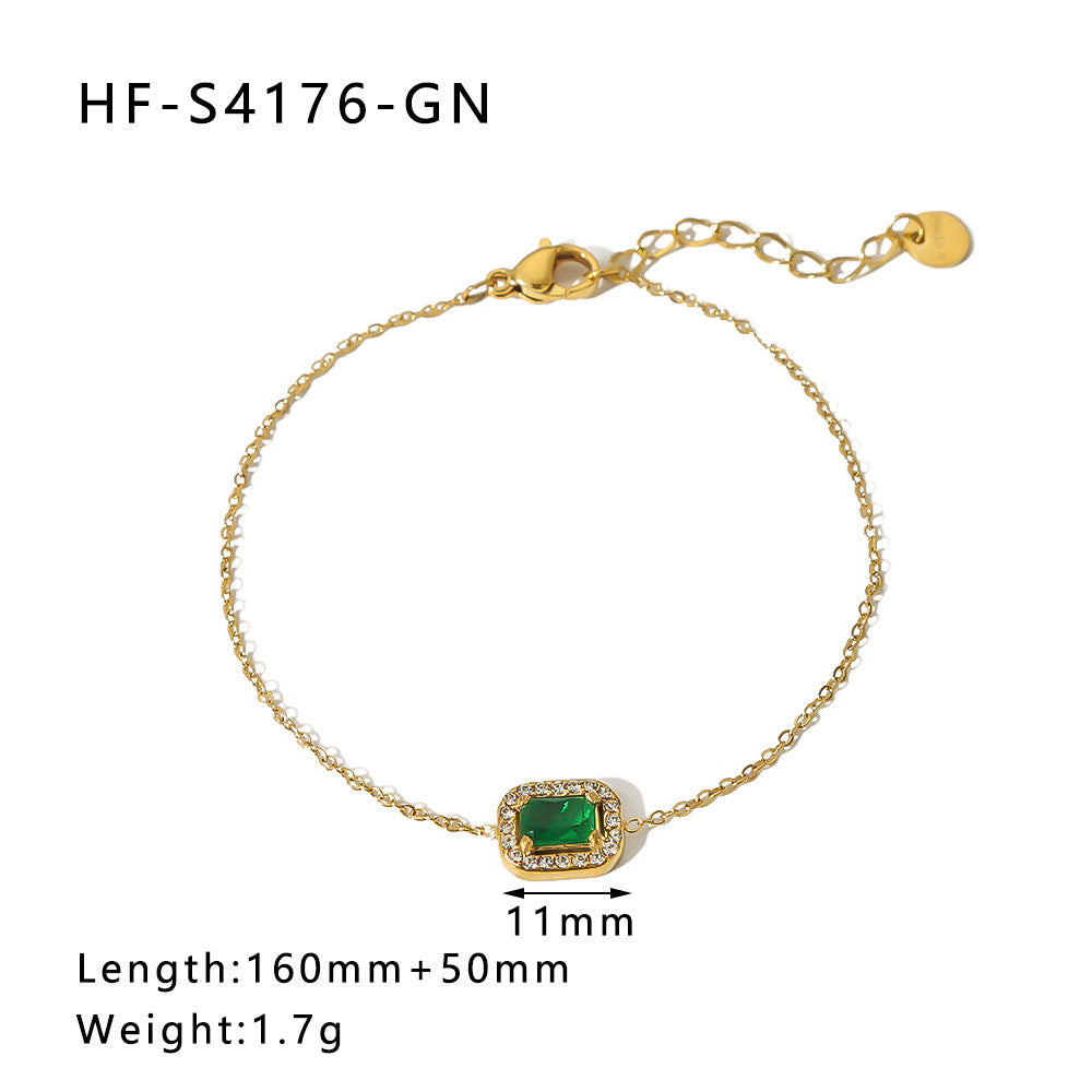 Wholesale Sunflower Stainless Steel Bracelet Love Zircon Geometric Bracelet