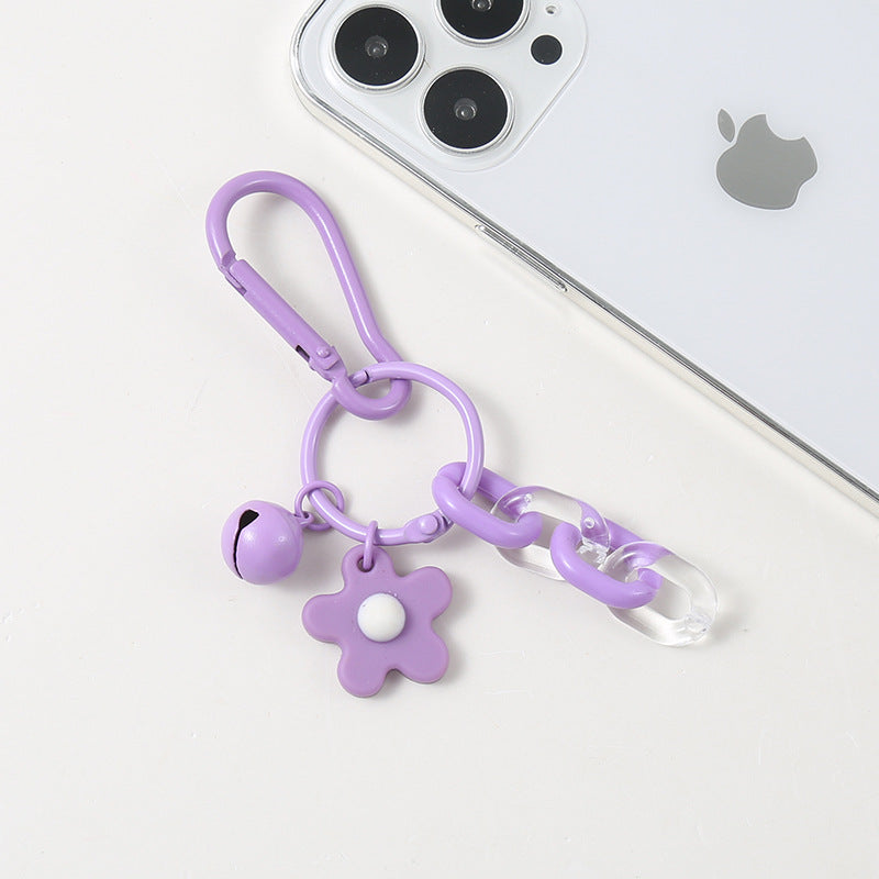Wholesale Flower Chain Bell Keychain