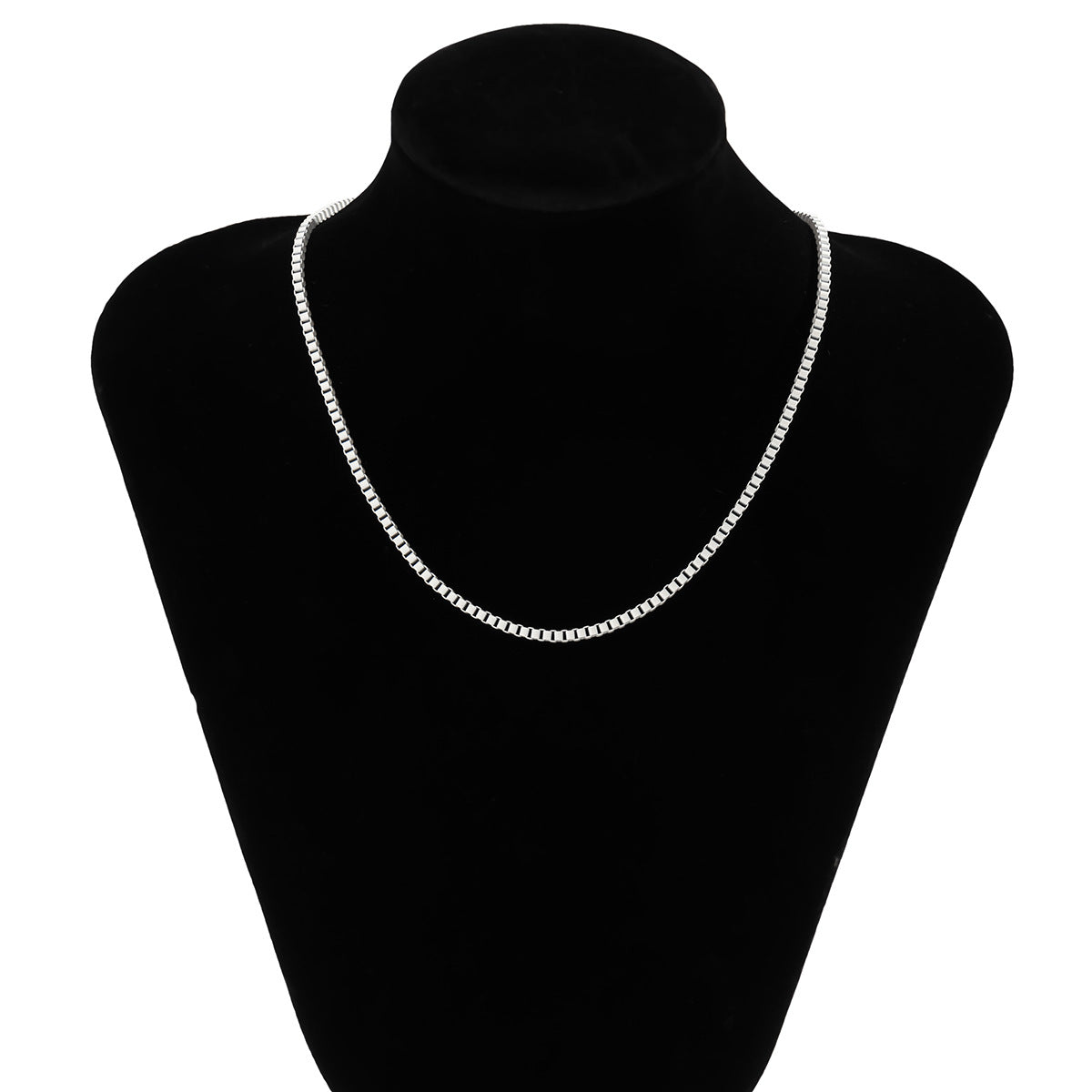 Wholesale Hollow Single Layer Color Spray Painted Large Box Chain Bracelet Necklaces Set