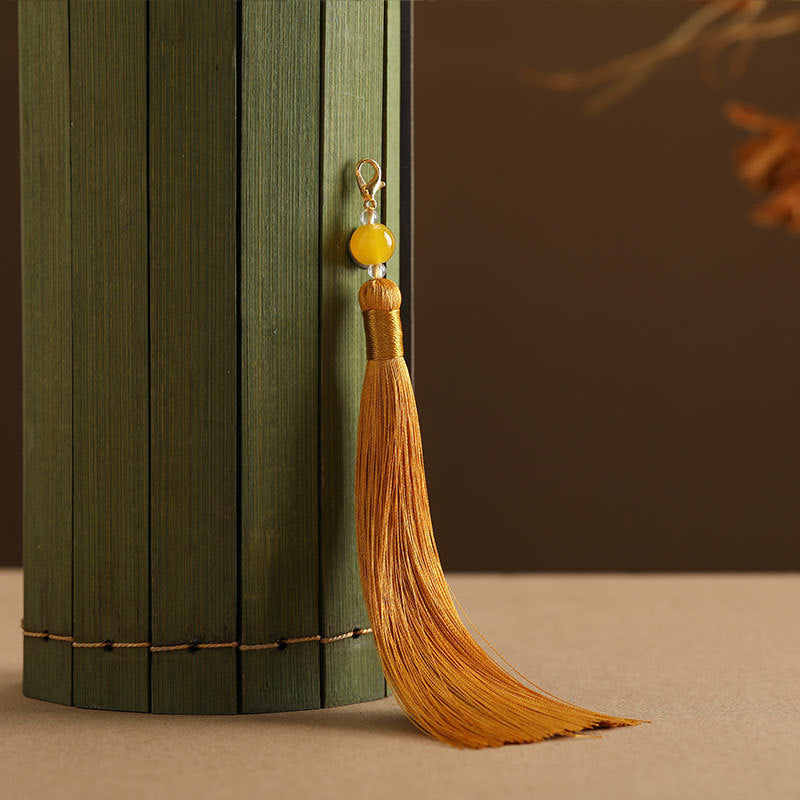 Wholesale 12CM Beaded Lobster Clasp Tassel Pendant