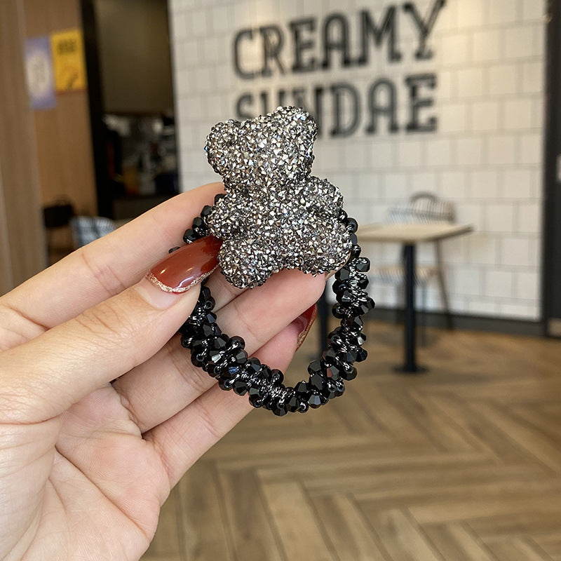 Wholesale Four Leaf Clover Crystal Hair Ties