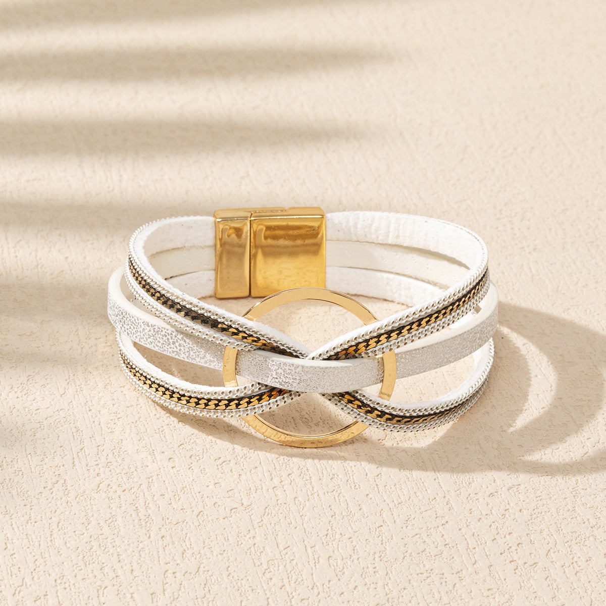 Wholesale Bohemian Magnetic Buckle  Layered Bracelet Set