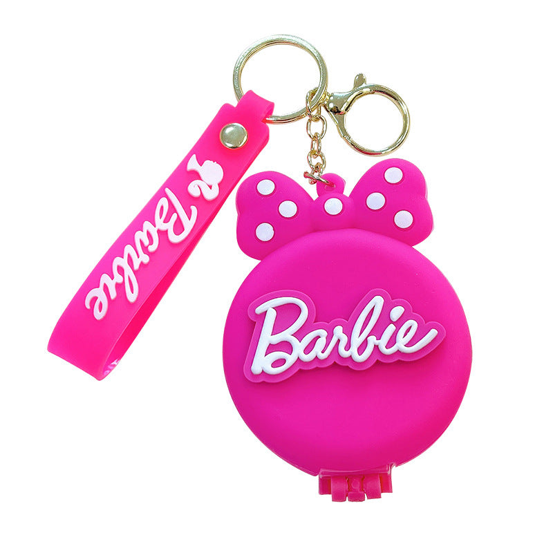 Wholesale Pink Vanity Mirror Girl Portable Keychain