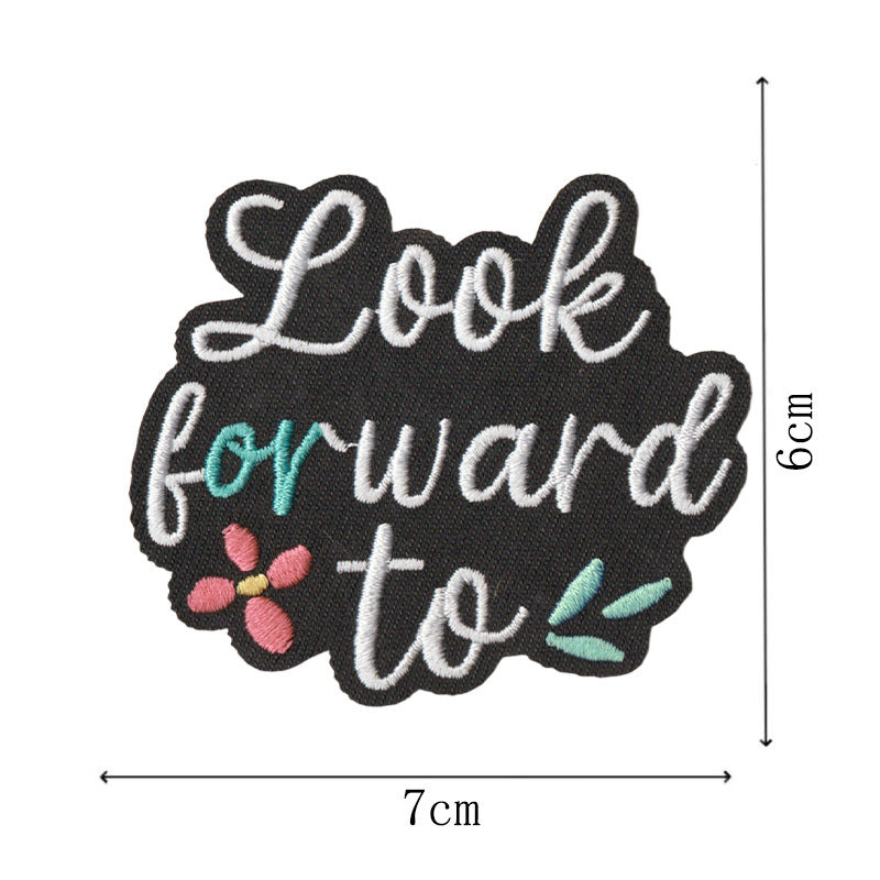 Wholesale English Letter Iron On Embroidered Patches 9 Piece Set Decorative Accent For Coats Bags DIY Accessory Gift