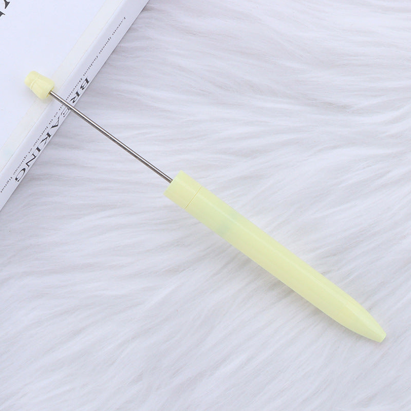 Wholesale 5pcs Beadable Pens Simple Plastic DIY Pen Office Supplies