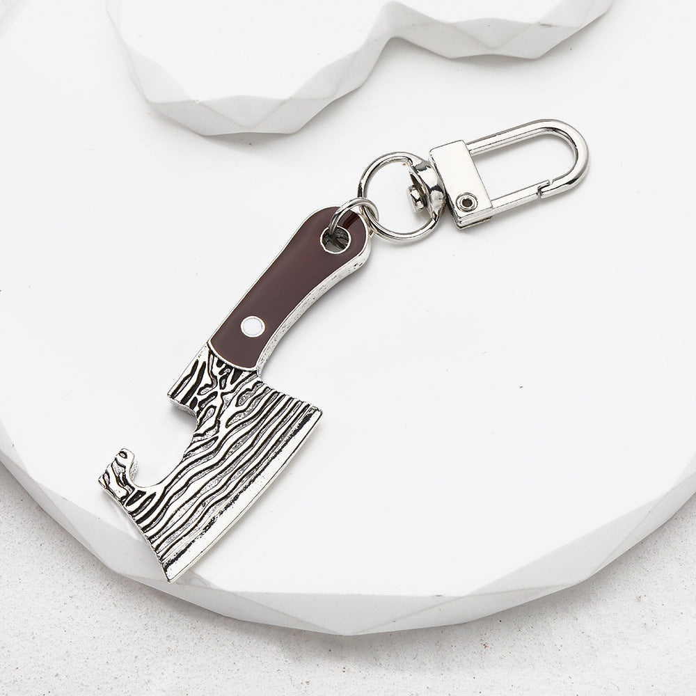 Wholesale Alloy Simulated Kitchen Knife Keychains