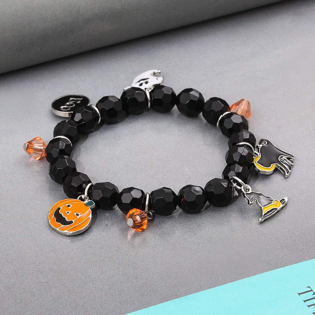 Wholesale 50PCS Halloween Ghost Pumpkin Lantern Hand Alloy Bracelet