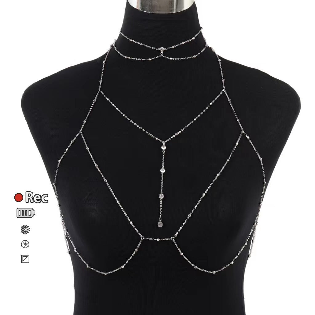 Wholesale Fashion Gold Body Chain Set For Women Trendy Collarbone Neck Leg Chain Jewelry Accessory Everyday Wear