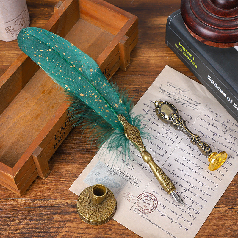 Wholesale Metal Feather Ink Pens