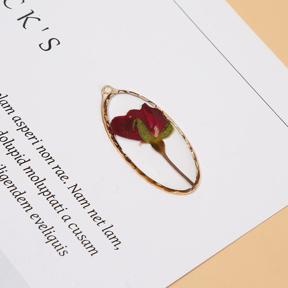 Wholesale 10pcs/packDIY copper wire edge conch real flower dried flower pendant accessories