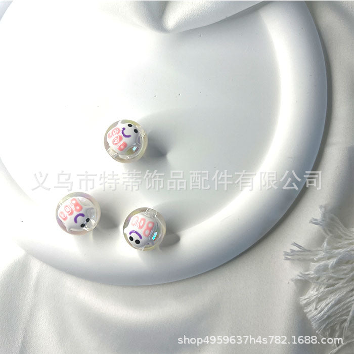 Cuentas de perlas de goteo de aceite hueco de 10 piezas al por mayor