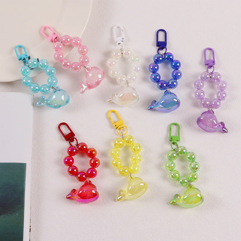 Wholesale Resin Whale Beads Keychain
