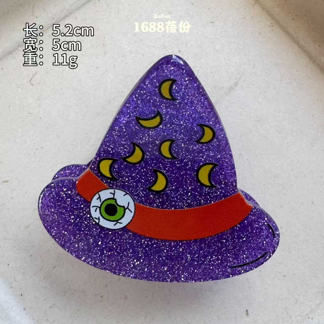 Wholesale  Dark Cartoon Hair Claw Clip Pumpkin Ghost Skull Design PVC Small Hair Accessory For Holiday Party Styling