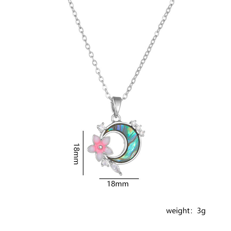 Wholesale love necklace flower pendant
