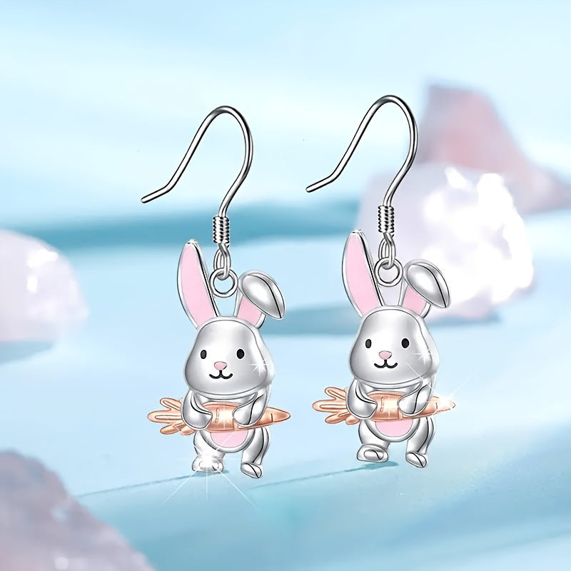 Wholesale  Cute Cartoon Pink Rabbit  Necklace