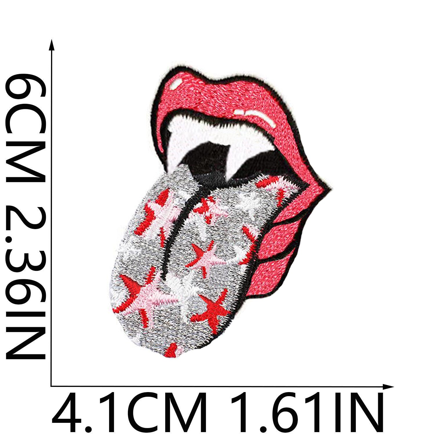 Wholesale Valentine's Day Pink Cheetah Rainbow Smile Embroidery DIY Patches