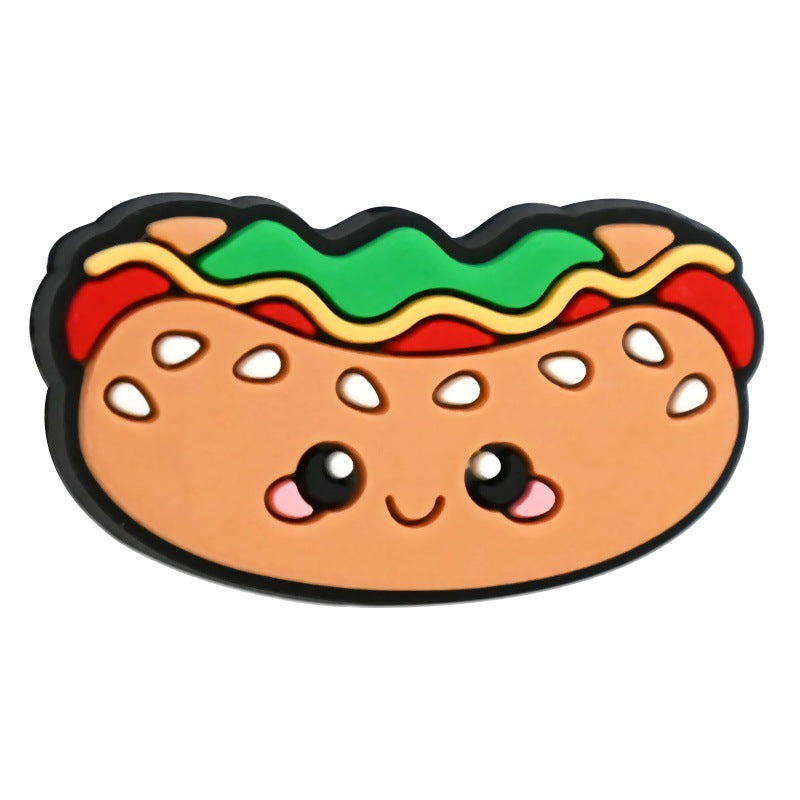 Wholesale Random 100pcs/pack  Cartoon Food Series Pen Beads   Focal Beads