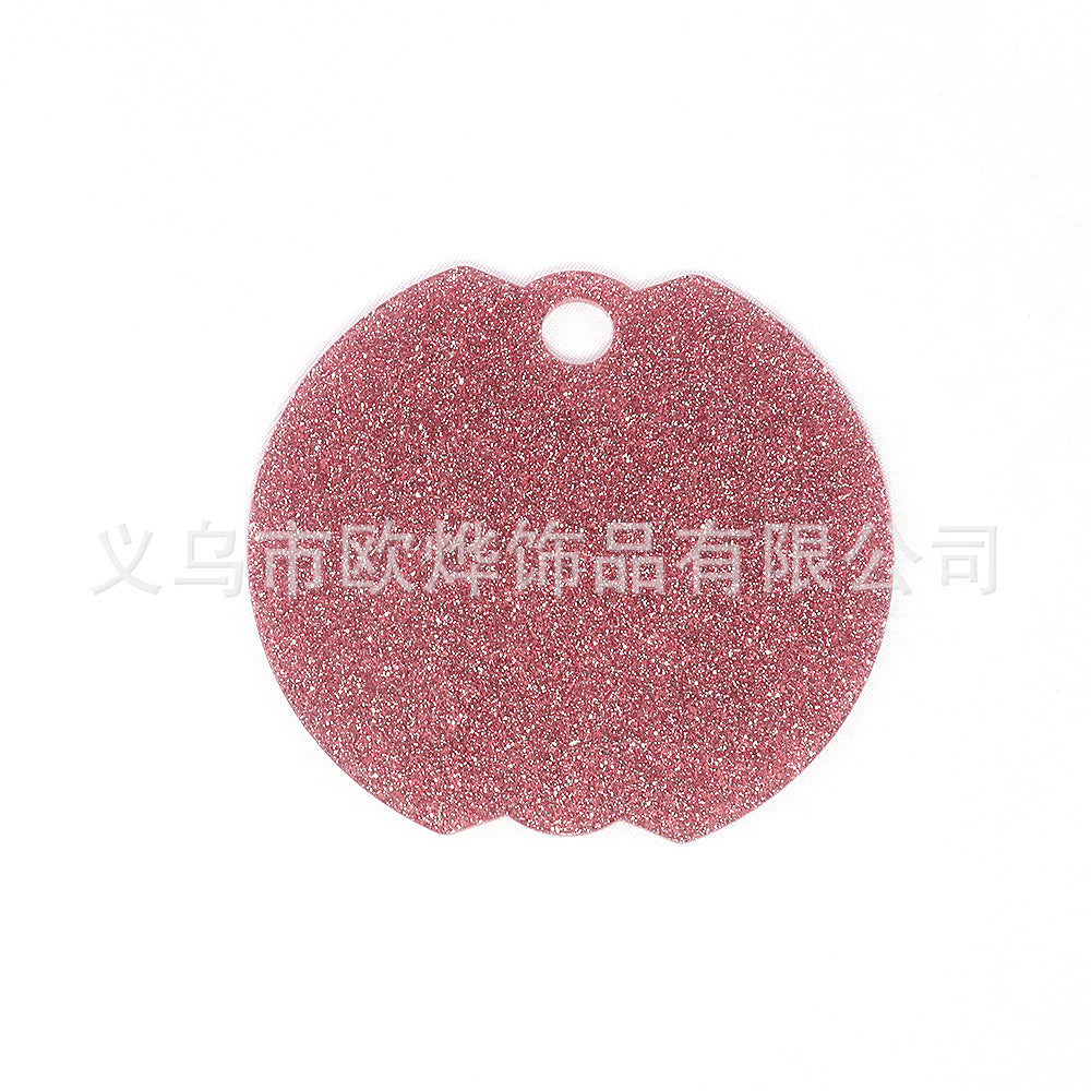 Wholesale 10pcs Hot Cup Lid Pendant DIY Acrylic Glitter Patch