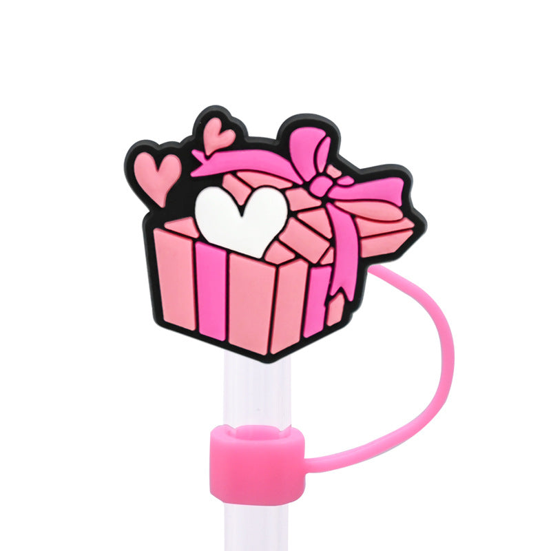 Wholesale Random 100pcs 10MM Valentine' s Day dust plug DIY cup straw accessories