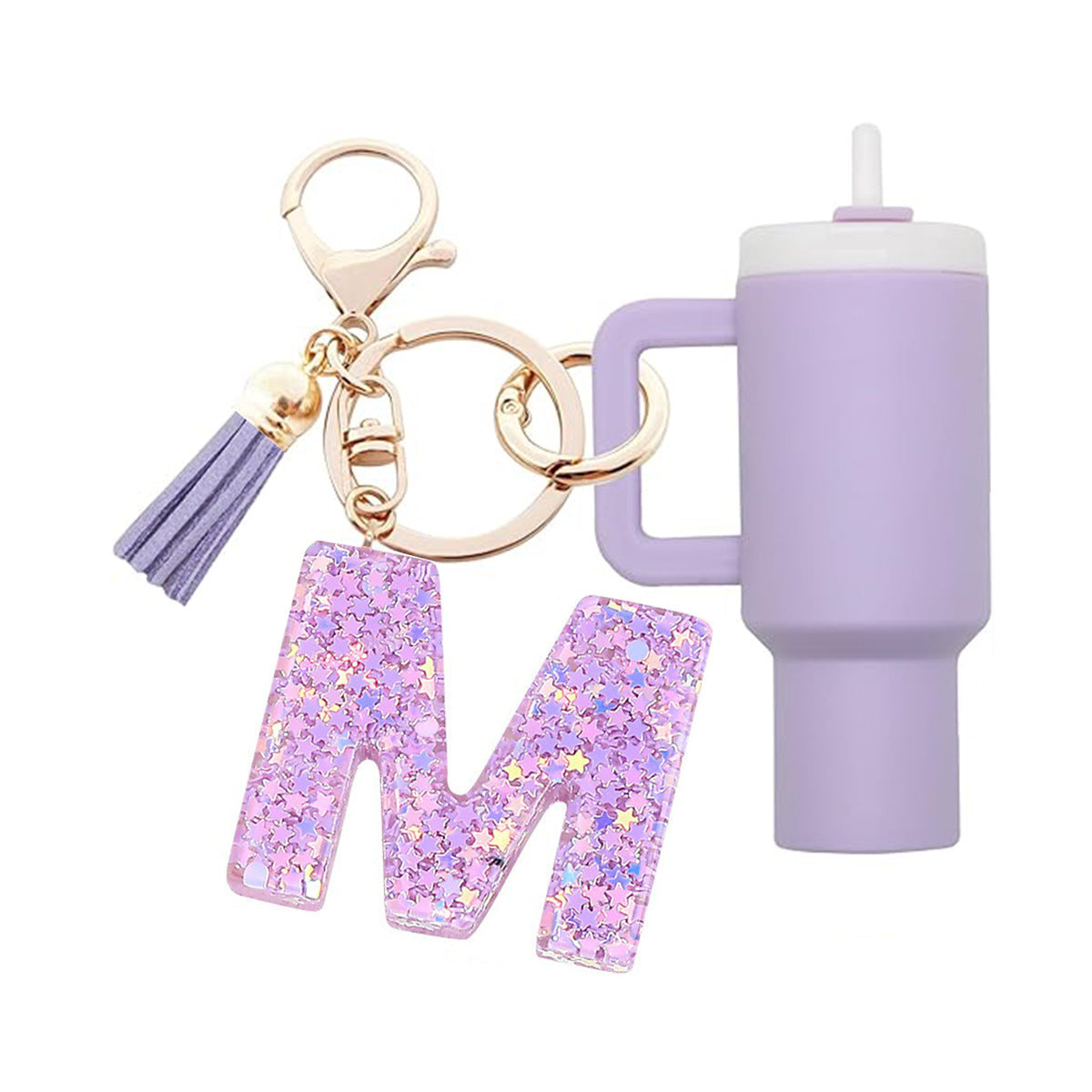 Wholesale Cute New Mini  26 Initials Ice Cup Tumbler Cup Keychain Can Wrap Women Backpack Pendant