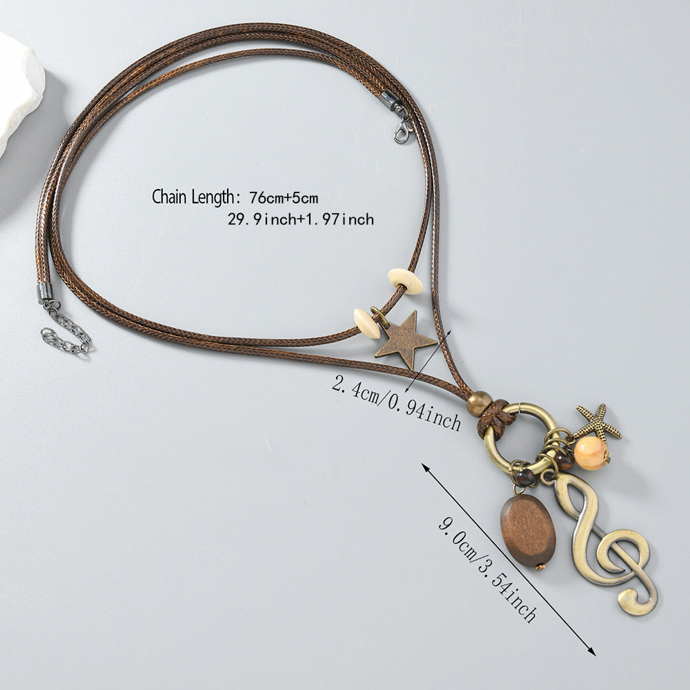 Wholesale Western-style double-layered long necklace