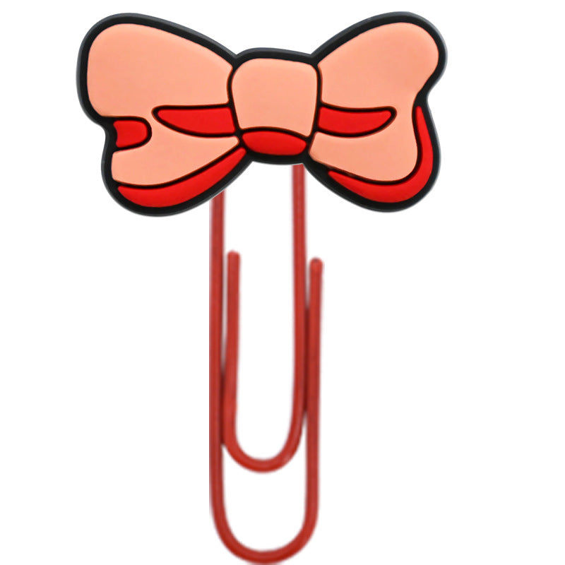 Wholesale Random 50pcs Cartoon bow student paper clip bookmark